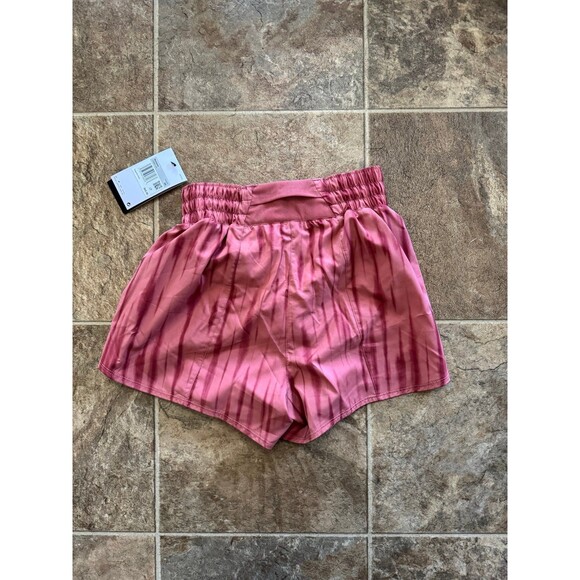 Nike One Dri-FIT High-Waisted Brief-Lined Printed Shorts Canyon Pink Size Small - Picture 8 of 12